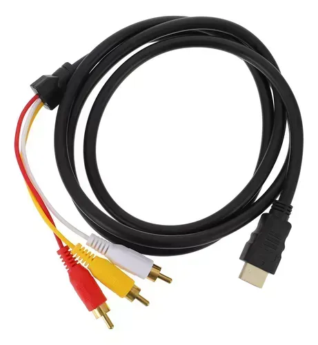 Cabo Adaptador Hdmi Para Rca Com Saída Av Para Tv De Tubo