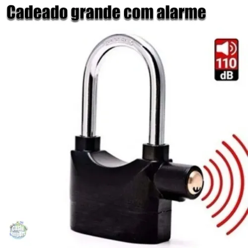 Cadeado grande com alarme antifurto