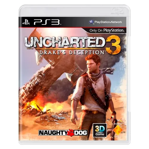 Uncharted 3 Drakes deception ps3 mídia física original 