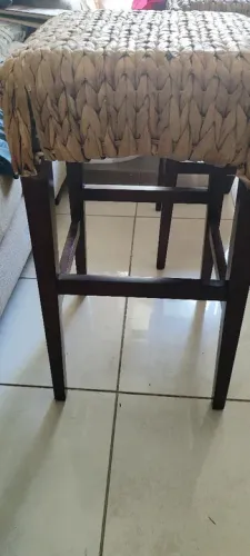 Conjunto de 2 Cadeiras de Jantar em Palha