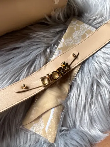 Bolsa Dior café com leite Premium com acessórios 