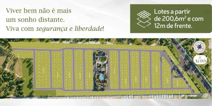 Condomínio Vila do Alto - Lotes/Terreno de 204 m² pronto para construir por 226.411,39