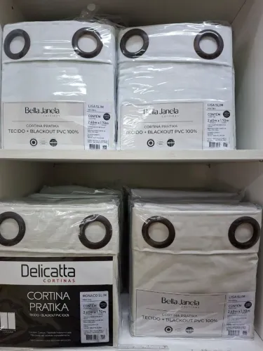 Cortina Pratika Tecido + Blackout PVC 100%