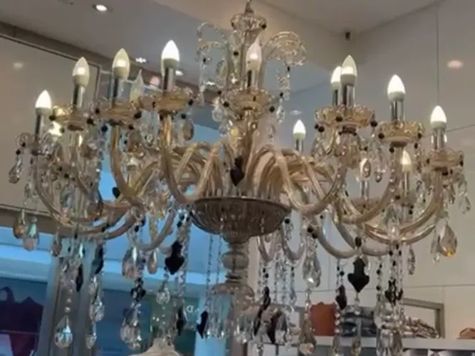 Lustre de Cristal Luxuoso Grande 