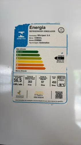 Geladeira Consul 450L 2000 reais