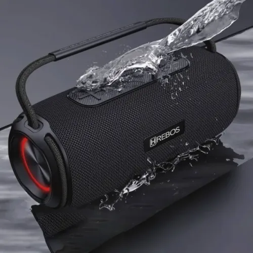 Caixa de Som Bluetooth 40W Hrebos Aqua Sound HS-524 À Prova D'água TWS
