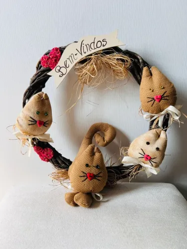 Guirlanda de gatinhos " Bem vindos"