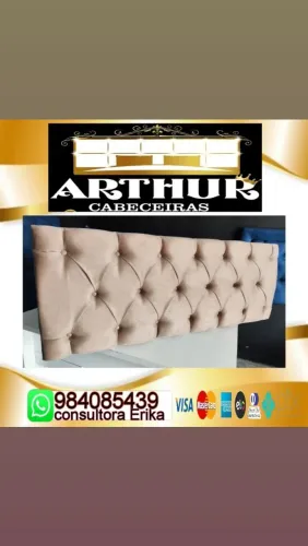 Cabeceira de Cama casal -  Capitonê - Suede