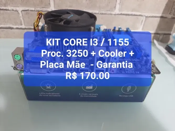 Kit Intel Core I3 / 3250 - Placa Mãe Asus + Processador Core i3 + Cooler - Garantia.