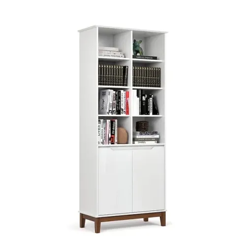 Estante Livreiro Moderna com Armário - MONTAGEM GRÁTIS 