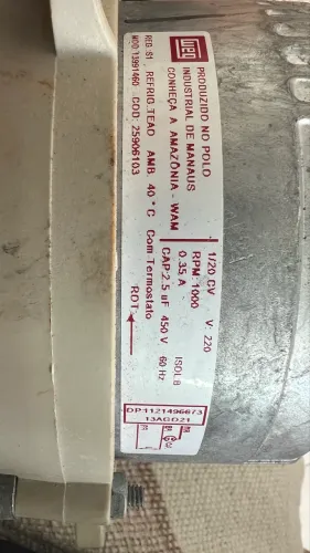 Motor WEG 1/20 CV 220V - Funcionando Perfeito!