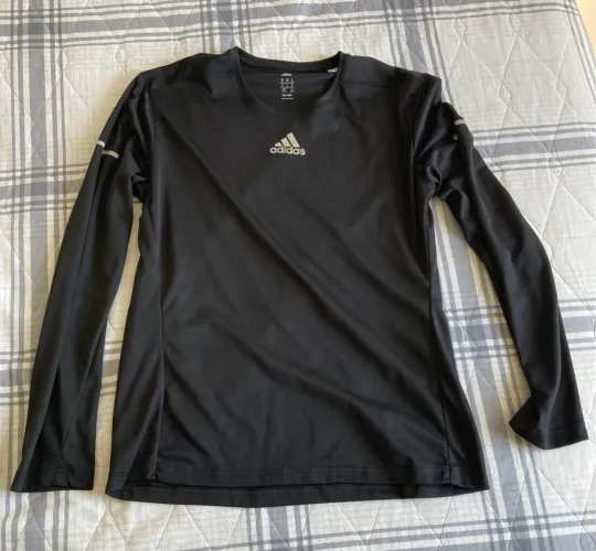 Camiseta Adidas Manga Longa Preta