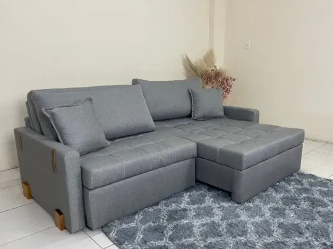 Novidade em estoque! Sofá Cama/Retrátil Chicago 2.20m - LD