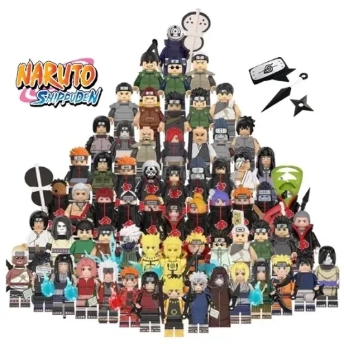 Bonecos Blocos de Montar Naruto Shippuden Compatível C/ Lego Minifigures Estilo Lego
