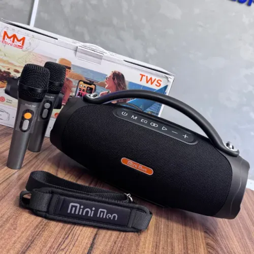 Caixa de Som Boombox 100W Bluetooth IPX6 com Grave Forte e RGB - Nova