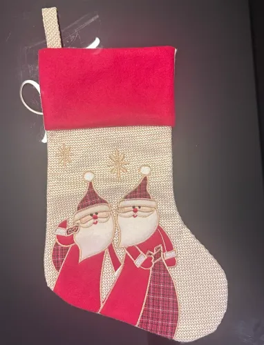 Bota de Natal decorativa 46x20x10cm seminova