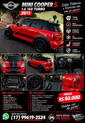 Mini Cooper S 1.6 Aut. 2011