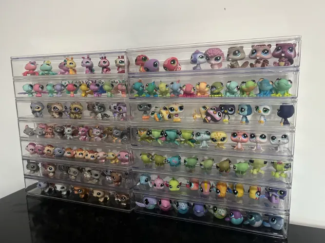 Expositor acrilico paramount para littlest pet shop ou miniaturas 