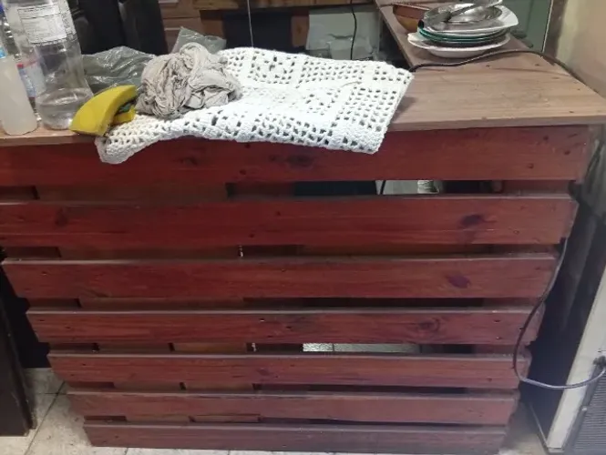 Balcão para bar rústico em Forma de L