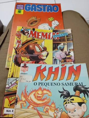3 gibis antigos raros, porém em médias condições, mais são ótimos, Gastão 1978, Memim , Kh