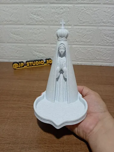 Porta Terços Escultura Nossa Senhora Aparecida 19cm