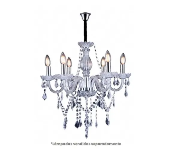 LUSTRE CRISTAL TASCHIBRA GLAM TRANSP.6XE14-