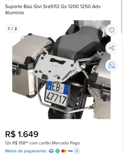 Base para baú Givi 