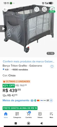 Berço portátil 