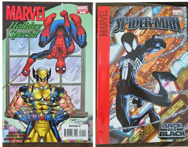 Lote 2 HQs Marvel (Inglês): Spider-Man Back in Black + Marvel Holiday Special (Wolverine)