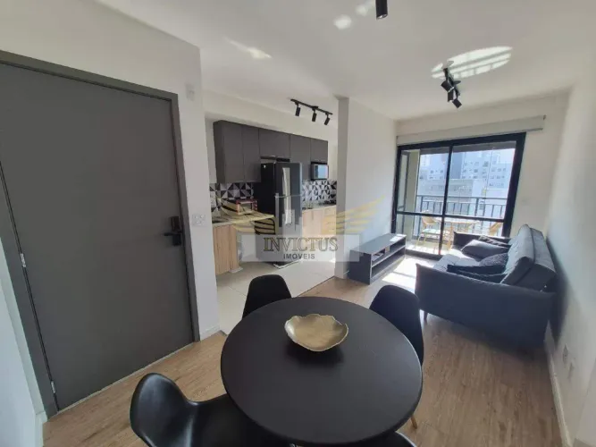 Apartamento Mobiliado com 1 Quarto para Alugar, 43m² - Bairro Campestre, Santo André/SP.