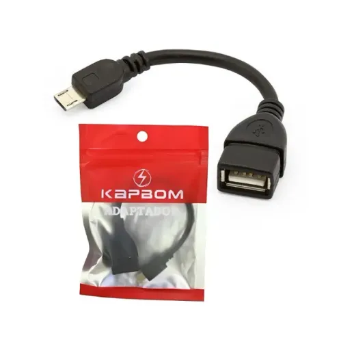 Adaptador Otg Usb Fêmea para Micro Usb V8 Kapbom