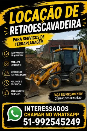Locação de retroescavadeira ......