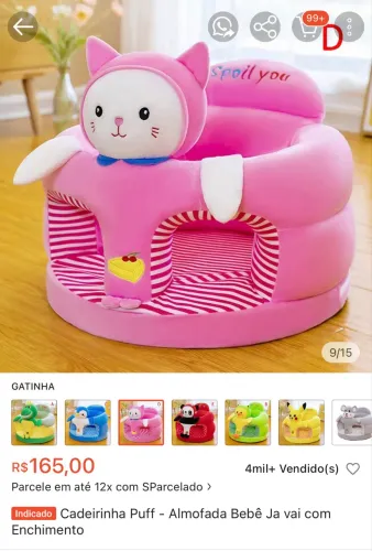 Puff infantil bebê 