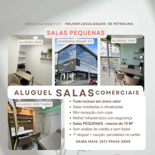 Salas comerciais prontas para alugar