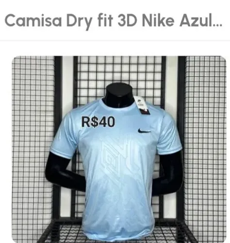 Camisa Dry fit 3D Nike azul