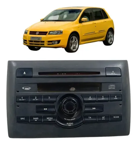 Radio Som Automotivo Disc Cd Player Mp3 Fiat Stilo 2003 2011