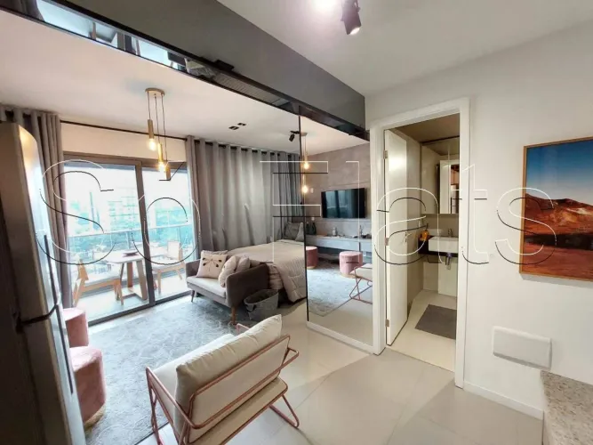 Studio alto padrão mobiliado à venda em Pinheiros com vaga no V House Boutique Residence