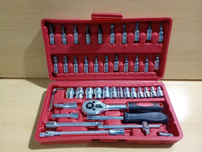 Maletinha 46 peças Soquetes 4 a 14mm