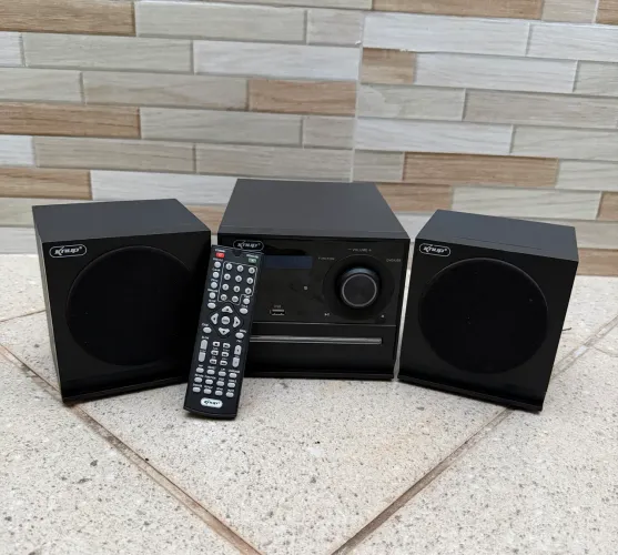Som e DVD Knup Micro System - Bluetooth, USB e DVD - Funcionando Perfeitamente