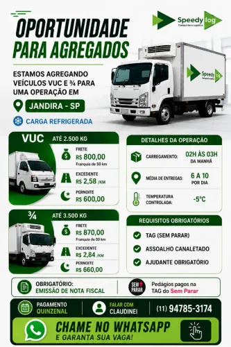 ESTAMOS AGREGANDO VEÍCULOS REFRIGERADOS