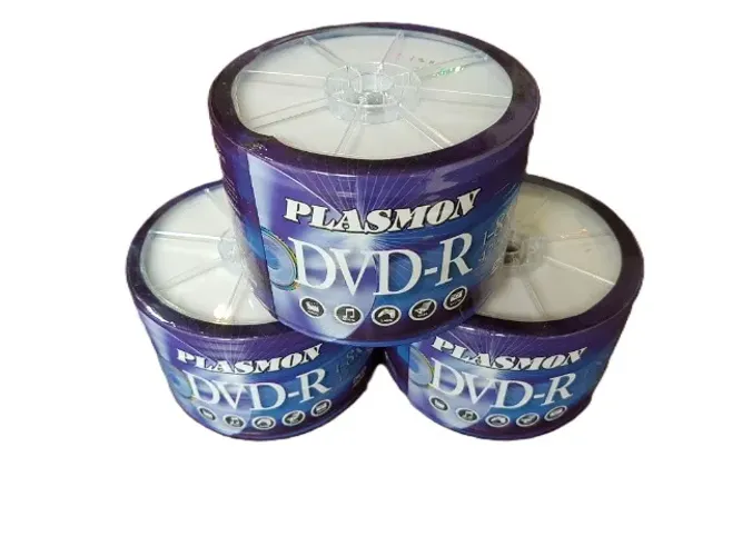 DVD-r Virgem Plasmon 8x 4.7GB 120min Tubo/50 lacrado novo