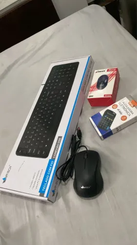 Kit teclado, mouse e calculadora 