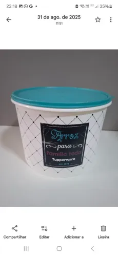 Porta mantimentos tuppawere 