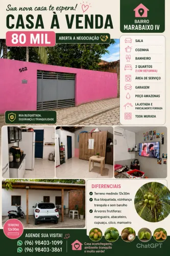 Vendo casa e negocio 