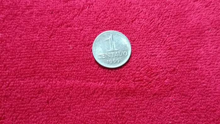 Moeda antiga de 1 centavo de 1969