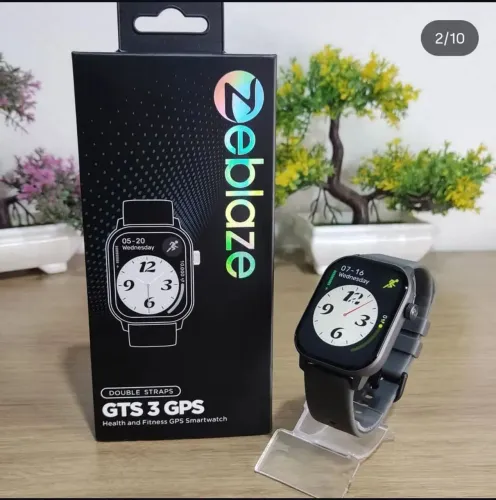 Smartwatch Zeblaze Gts3 Com Gps Integrado +Pulseira extra +Película de tela (Novo)