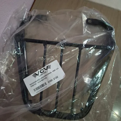 Bagageiro pra moto Yamaha YBR 125 (2000 a 2008) preto