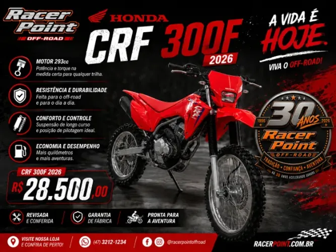 Moto Honda CRF 300F 2026 0KM