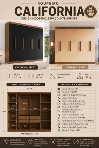 Guarda roupa Califórnia