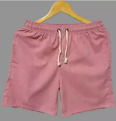 Short Linho Masculino Salmão Tam M Casual